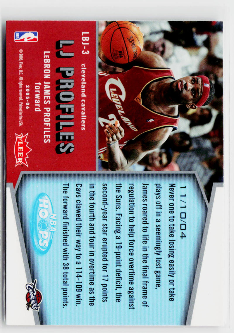 2005-06 Hoops #LBJ-3 LeBron James LJ Profiles-2