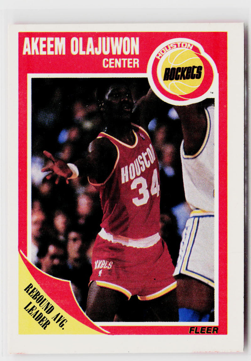 1989-90 Fleer #61 Akeem Olajuwon-5