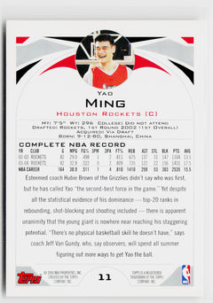 2004-05 Topps #11 Yao Ming-2