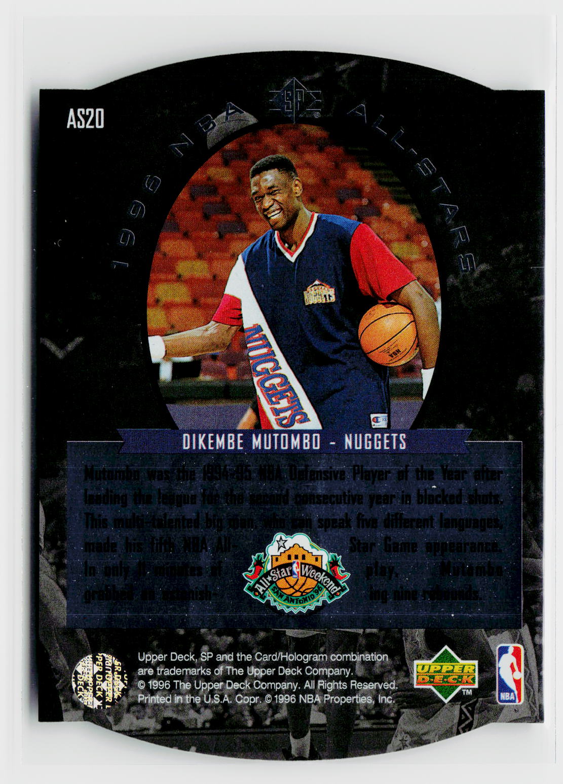 1995-96 SP #AS20 Dikembe Mutombo All-Stars-2