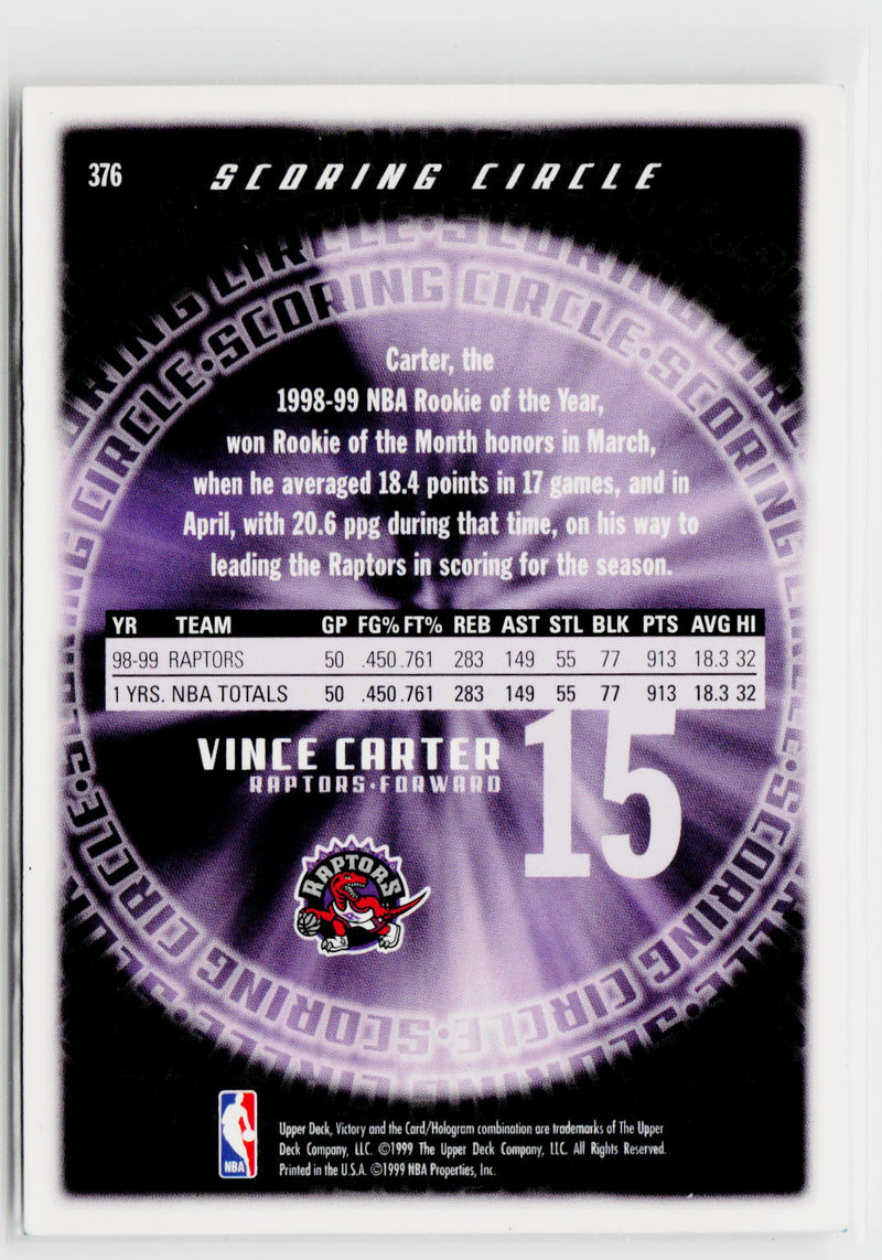 1999-00 Upper Deck Victory #376 Vince Carter-4