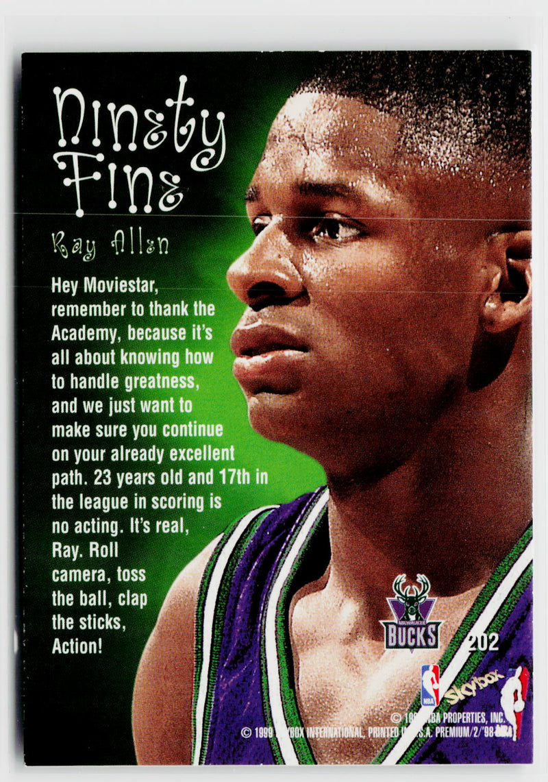 1998-99 SkyBox Premium #202 Ray Allen-2