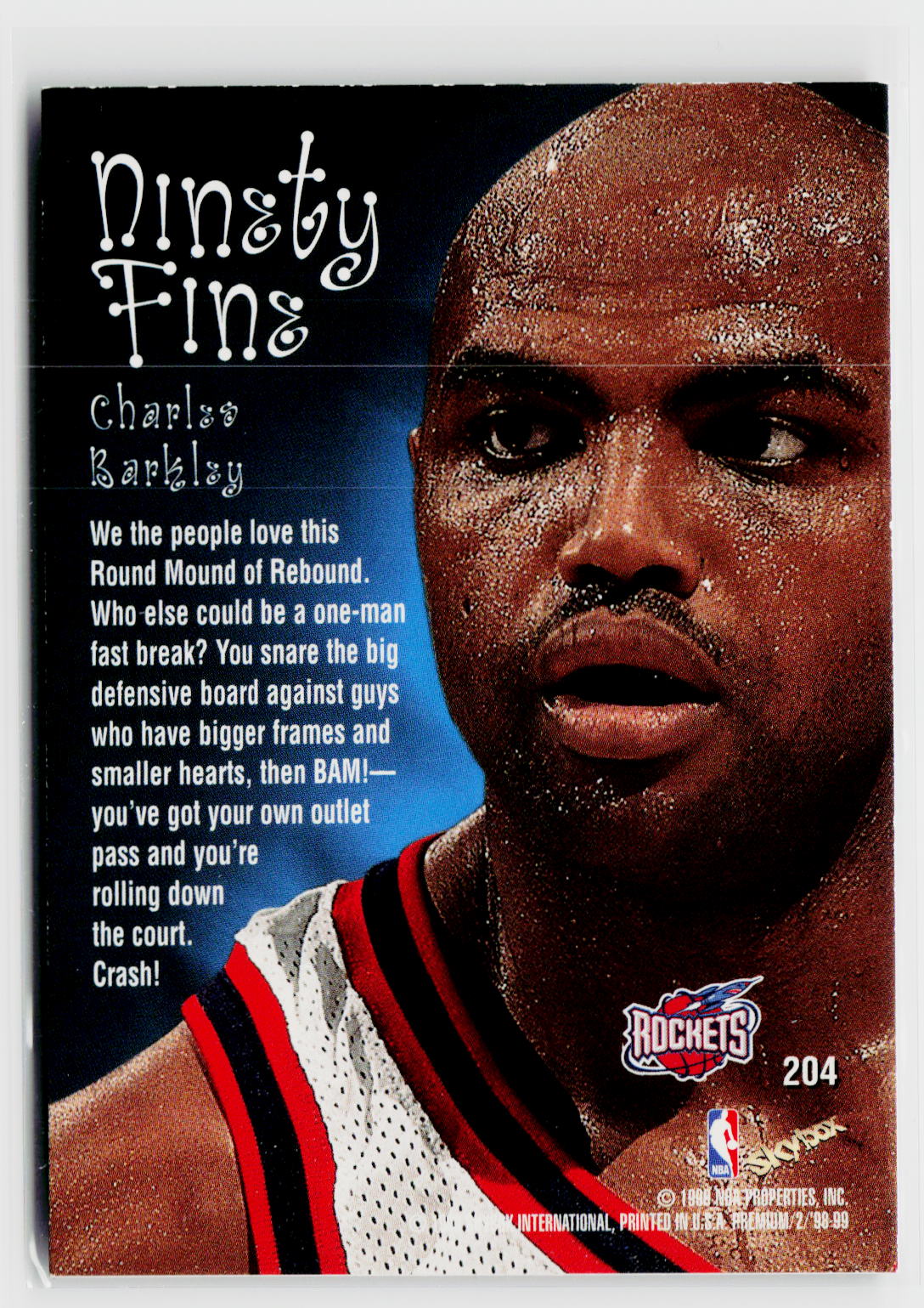 1998-99 SkyBox Premium #204 Charles Barkley-6