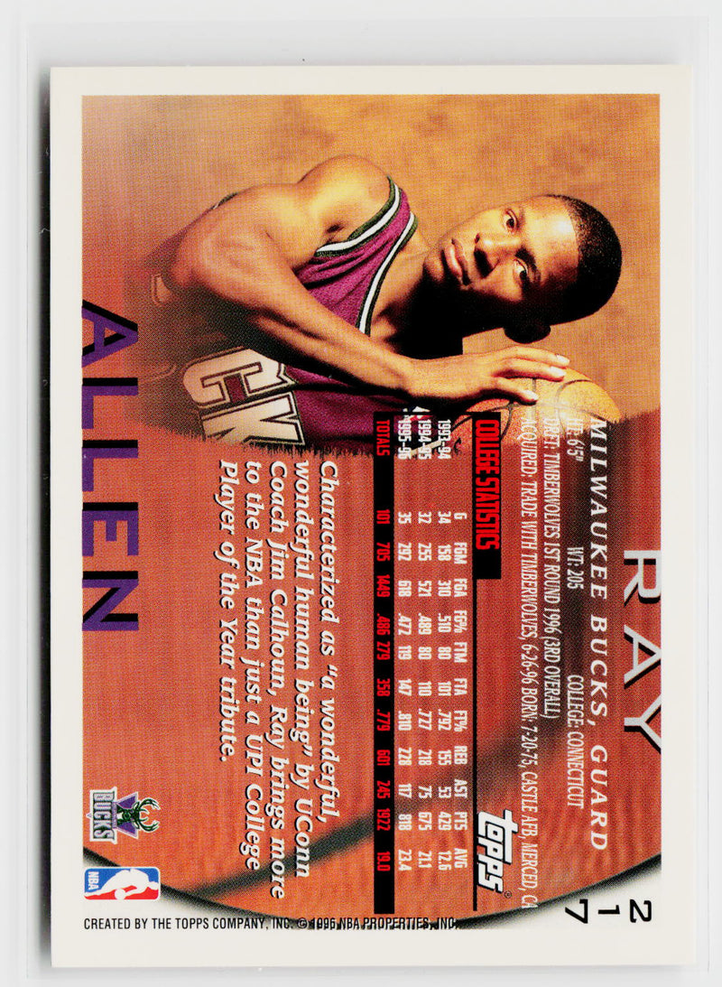 1996-97 Topps #217 Ray Allen-2