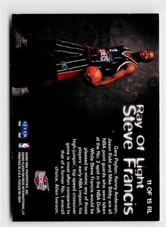 1999-00 Fleer Focus #11 RL Steve Francis Ray of Light-2