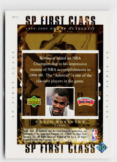 1999-00 SP Authentic #FC11 David Robinson First Class-2
