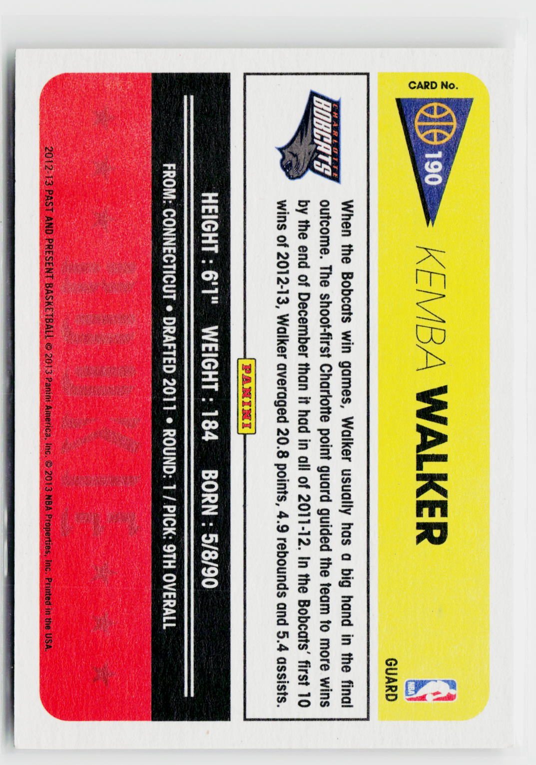 2012-13 Panini Past & Present #190 Kemba Walker-2