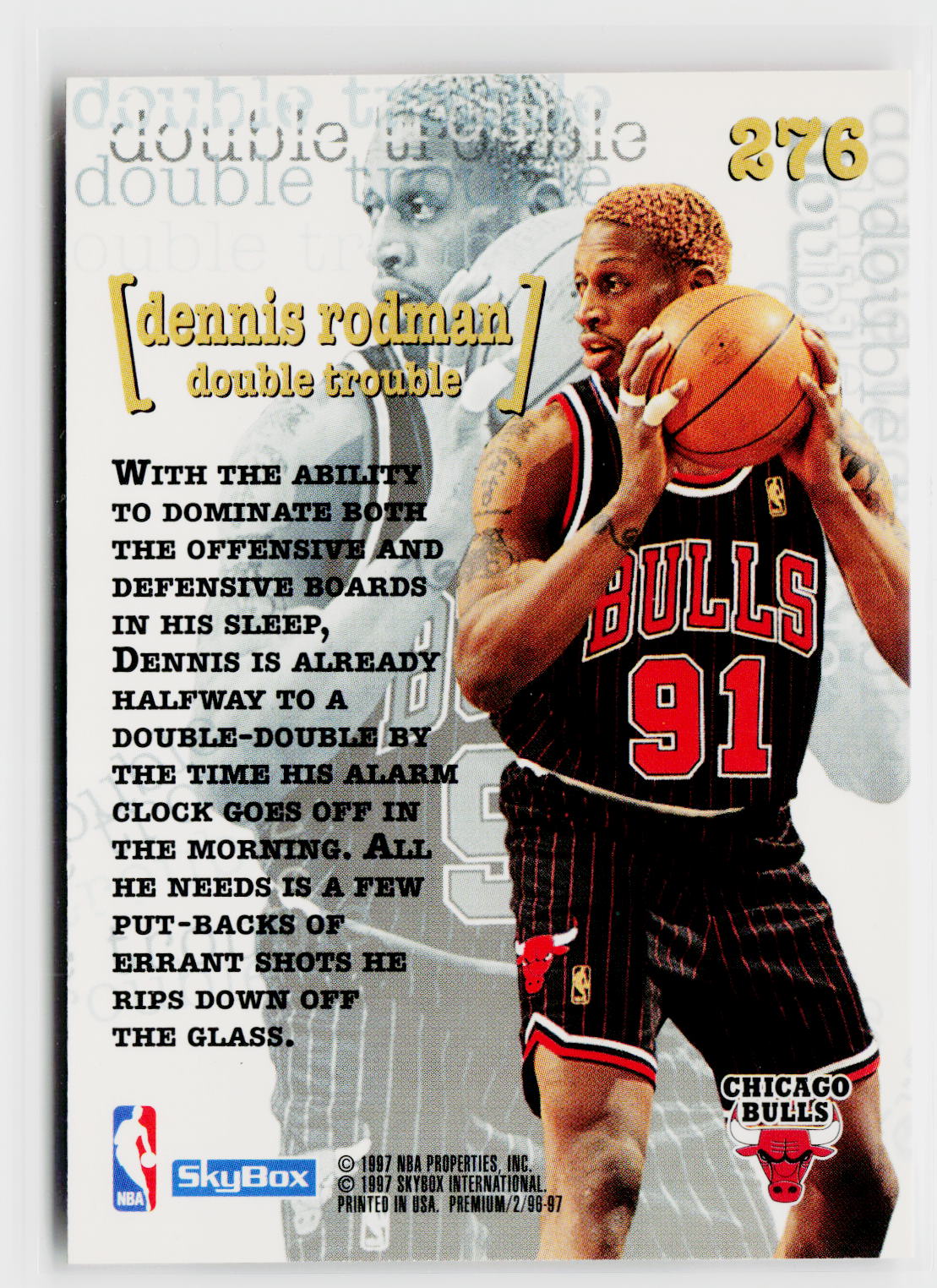 1996-97 SkyBox Premium #276 Dennis Rodman-2