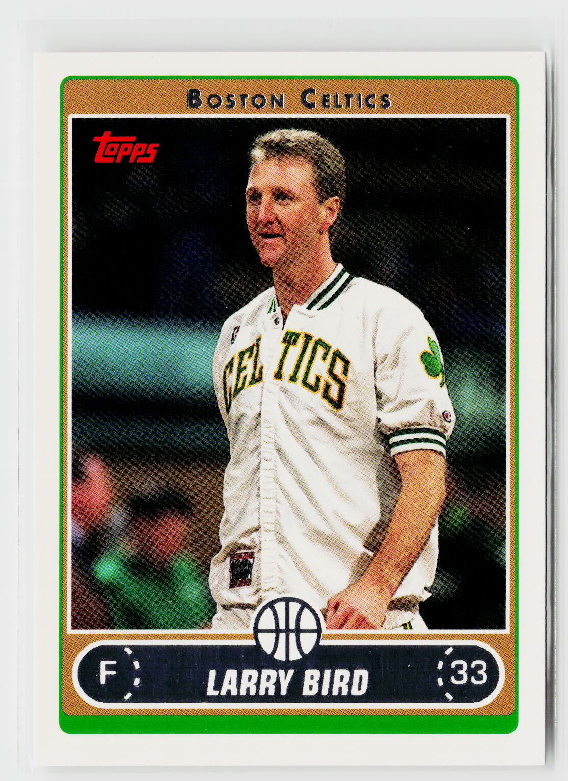 2006-07 Topps #33u Larry Bird Smiling in warmup jacket