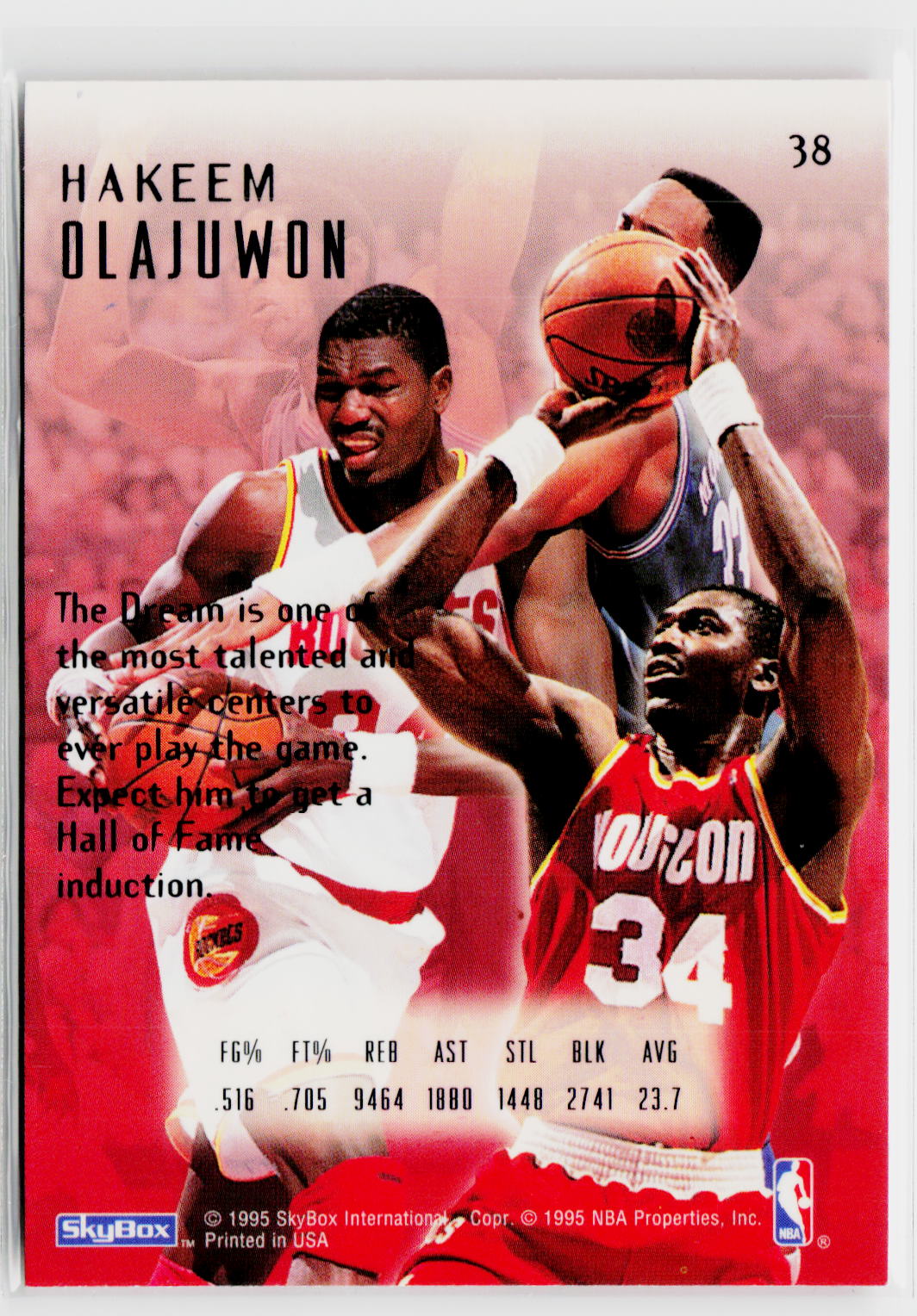 1994-95 SkyBox E-Motion #38 Hakeem Olajuwon-2