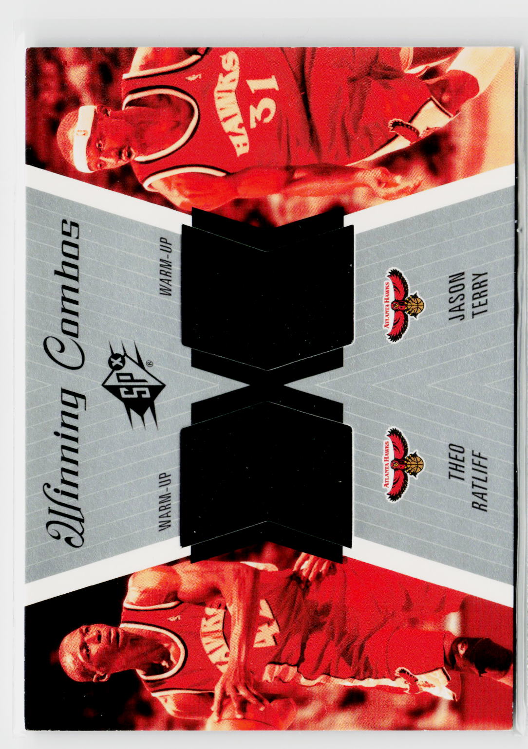 2003-04 SPx #WC26 Theo Ratliff / Jason Terry Winning Materials Combos-1