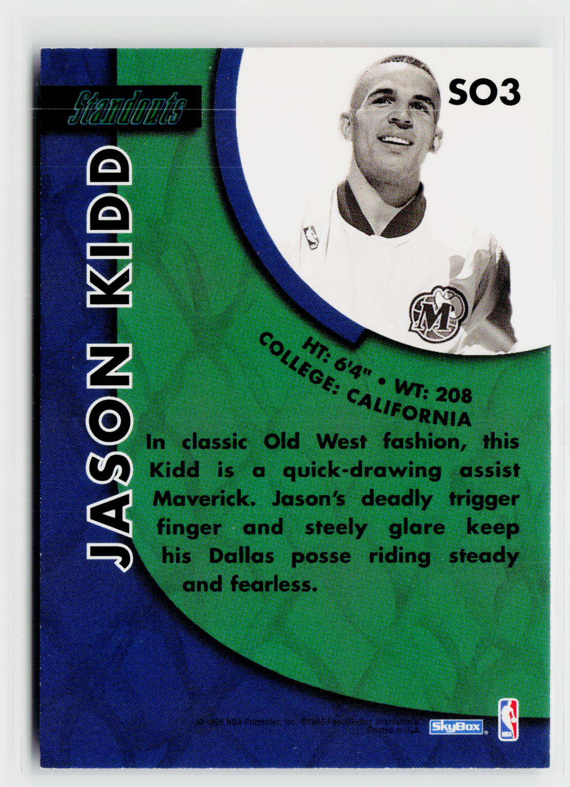 1996-97 SkyBox Premium #SO3 Jason Kidd Standouts-2