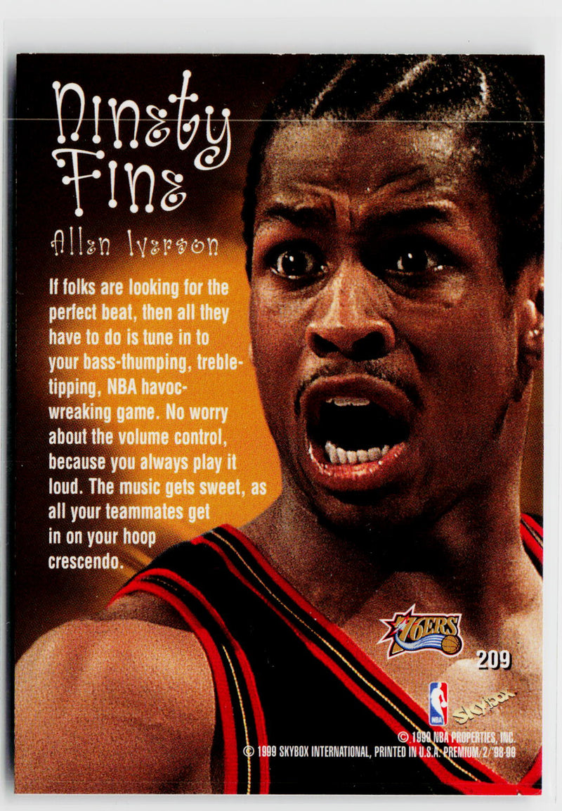 1998-99 SkyBox Premium #209 Allen Iverson-2