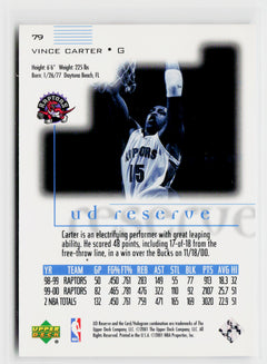 2000-01 UD Reserve #79 Vince Carter-2