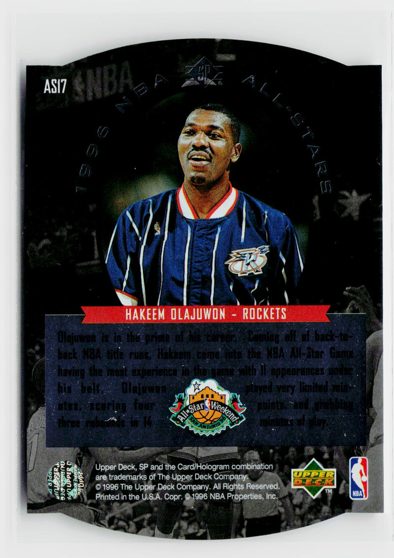1995-96 SP #AS17 Hakeem Olajuwon All-Stars-2