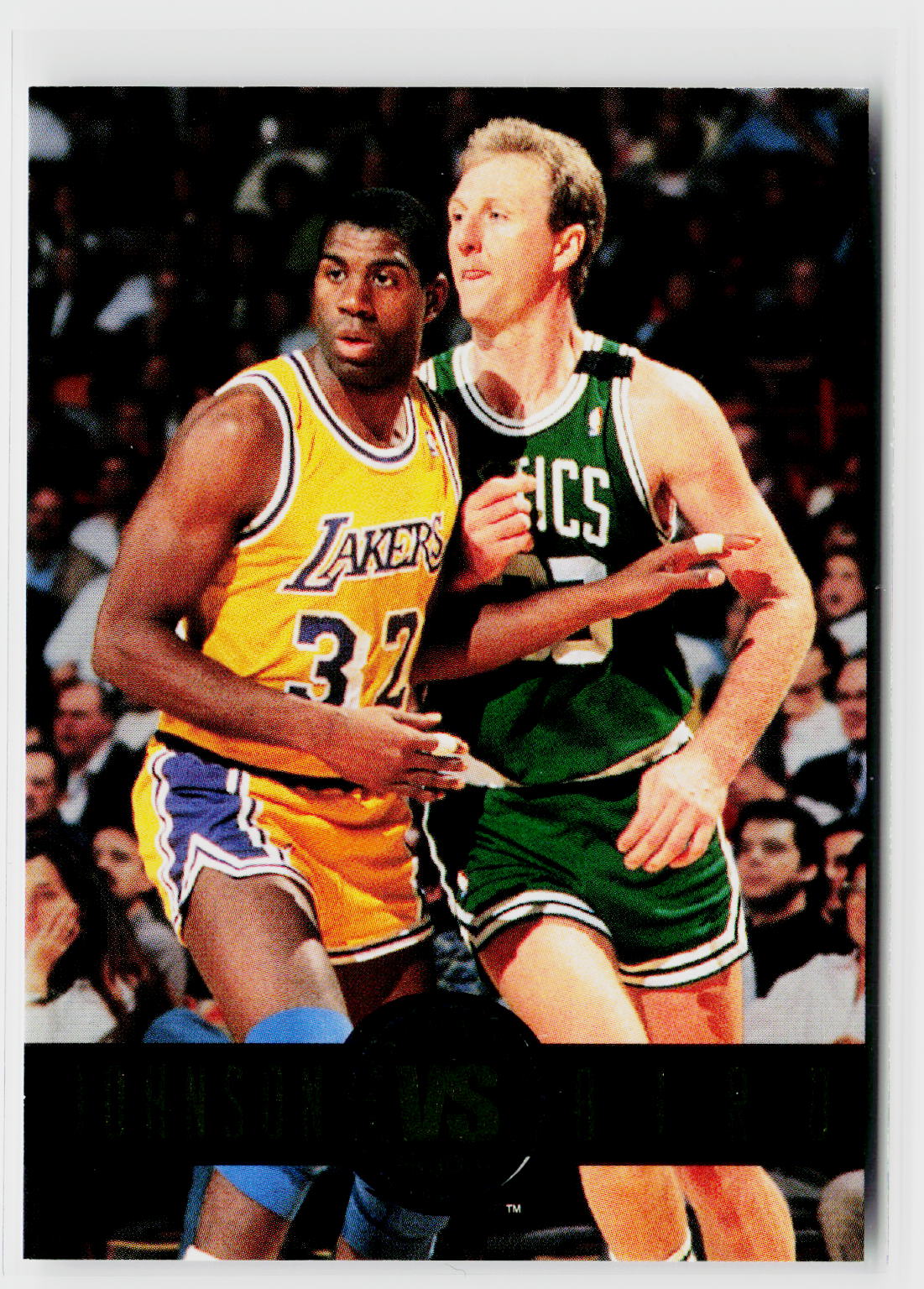 1993-94 SkyBox Premium #SS12 Magic Johnson / Larry Bird Showdown Series