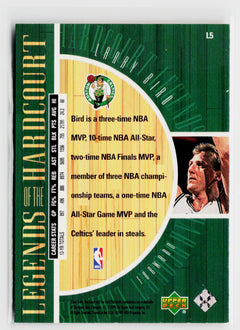 1999-00 Upper Deck Hardcourt #L5 Larry Bird Legends of the Hardcourt-2