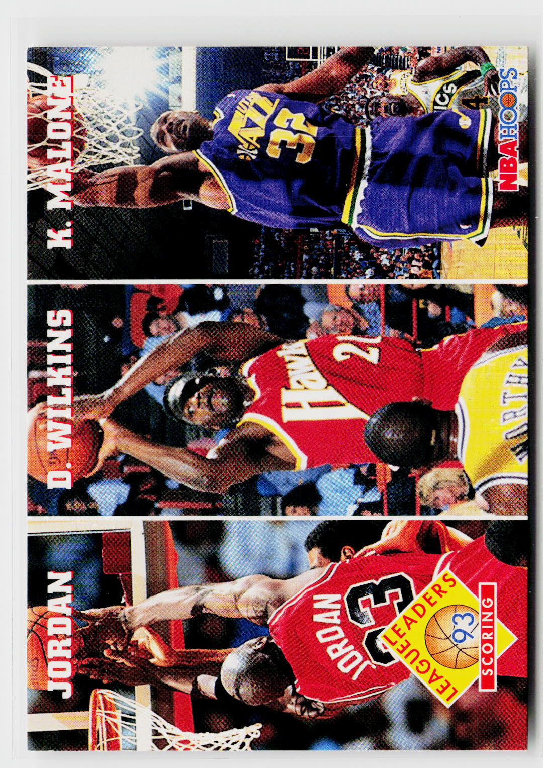 1993-94 Hoops #283 Scoring Michael Jordan Dominique Wilkins Karl Malone-1