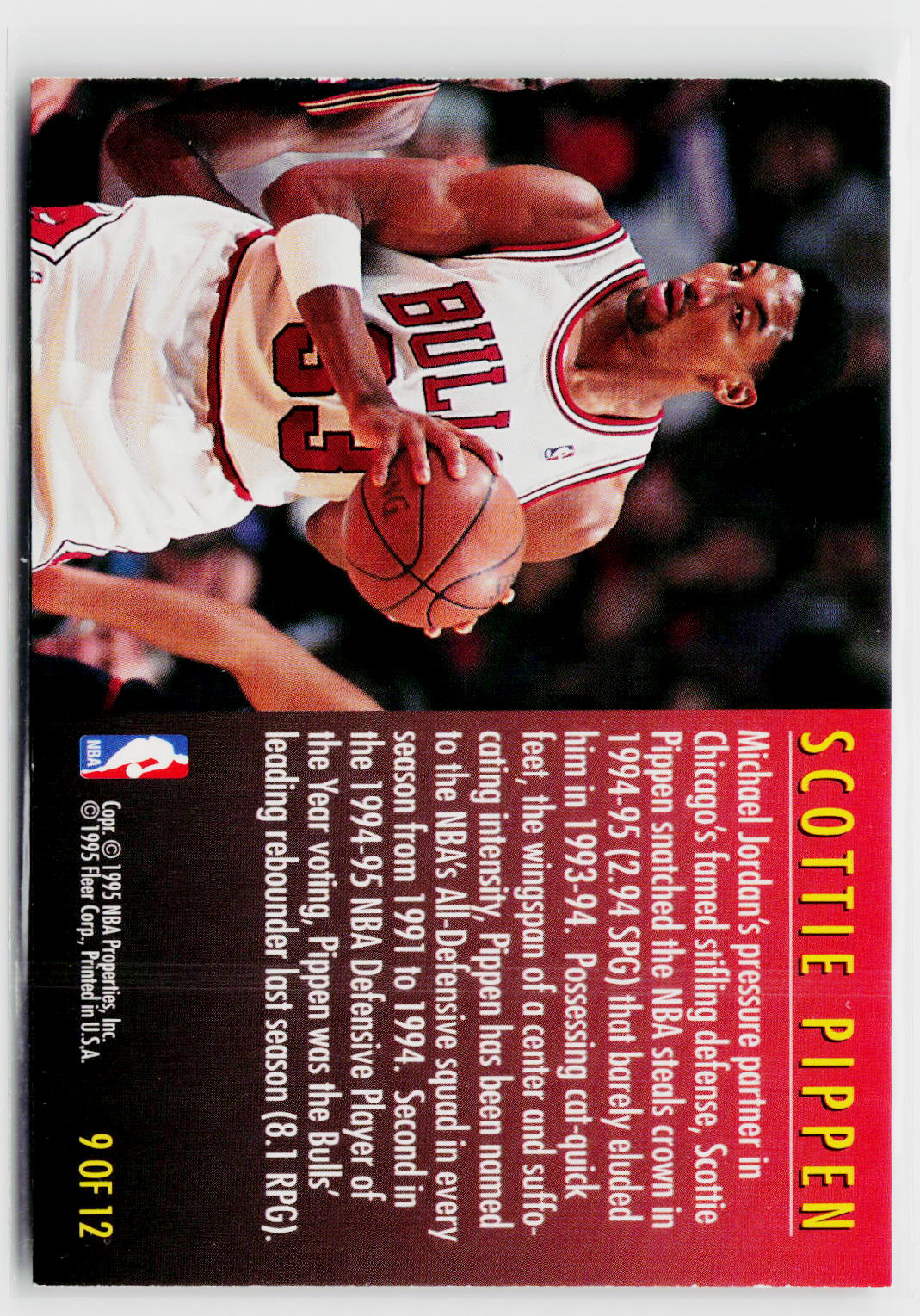 1995-96 Fleer #9 Scottie Pippen Total D-2