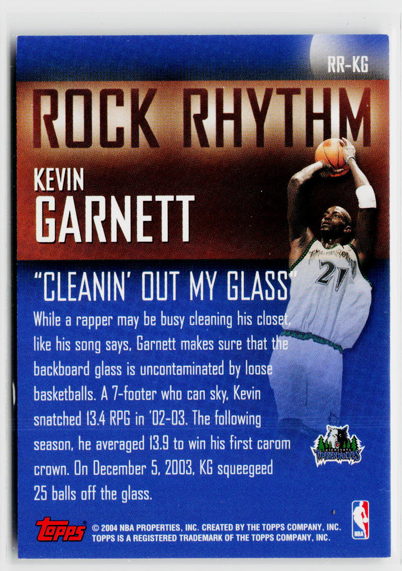 2004-05 Topps #RR-KG Kevin Garnett Rock Rhythm-2