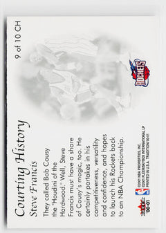 2000-01 Fleer Tradition #9 CH Steve Francis Courting History-2