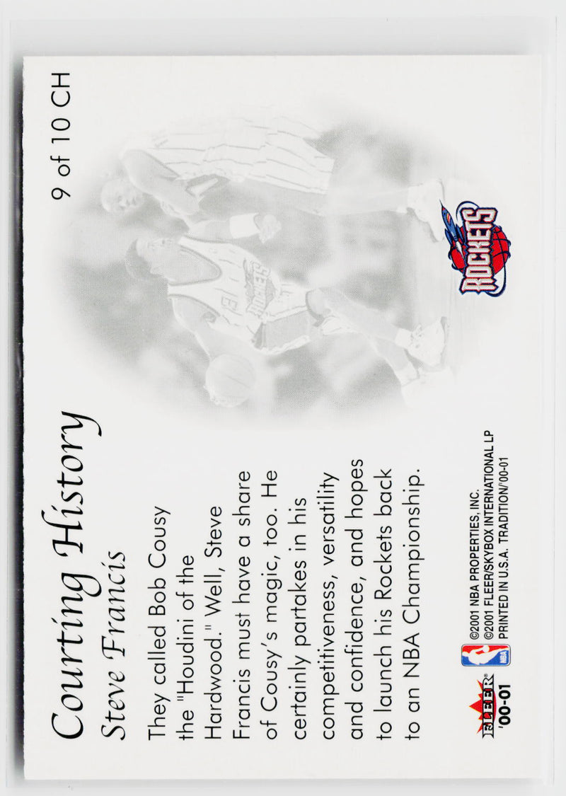 2000-01 Fleer Tradition #9 CH Steve Francis Courting History-2