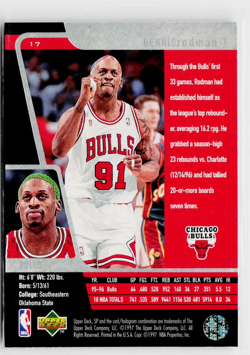 1996-97 SP #17 Dennis Rodman-4