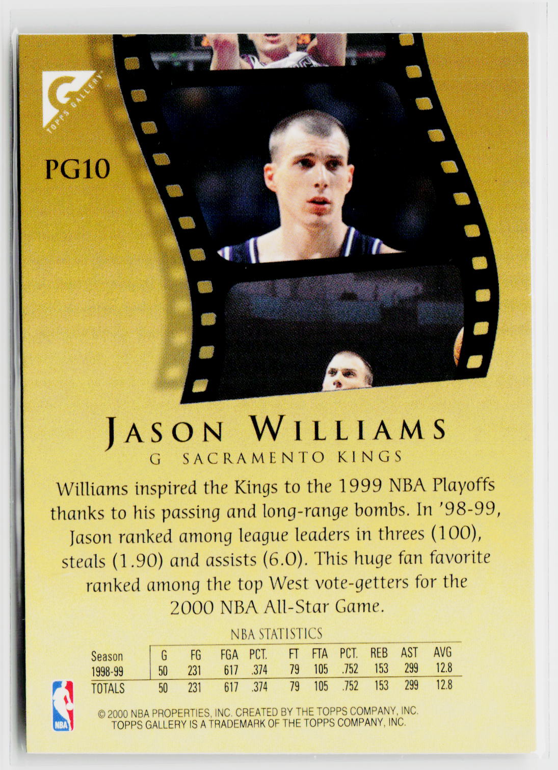 1999-00 Topps Gallery #PG10 Jason Williams Photo Gallery-4