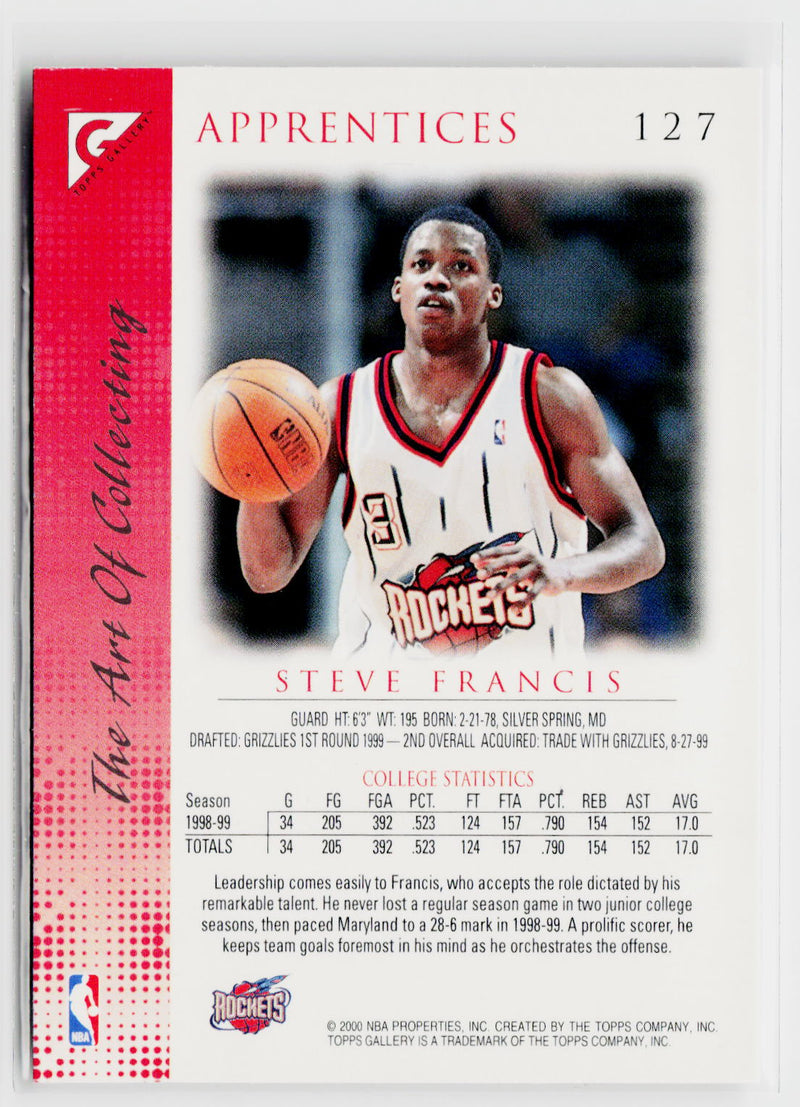 1999-00 Topps Gallery #127 Steve Francis-2