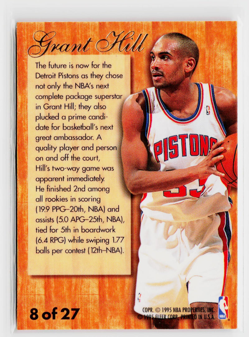 1995-96 Fleer #8 Grant Hill Flair Hardwood Leader-2