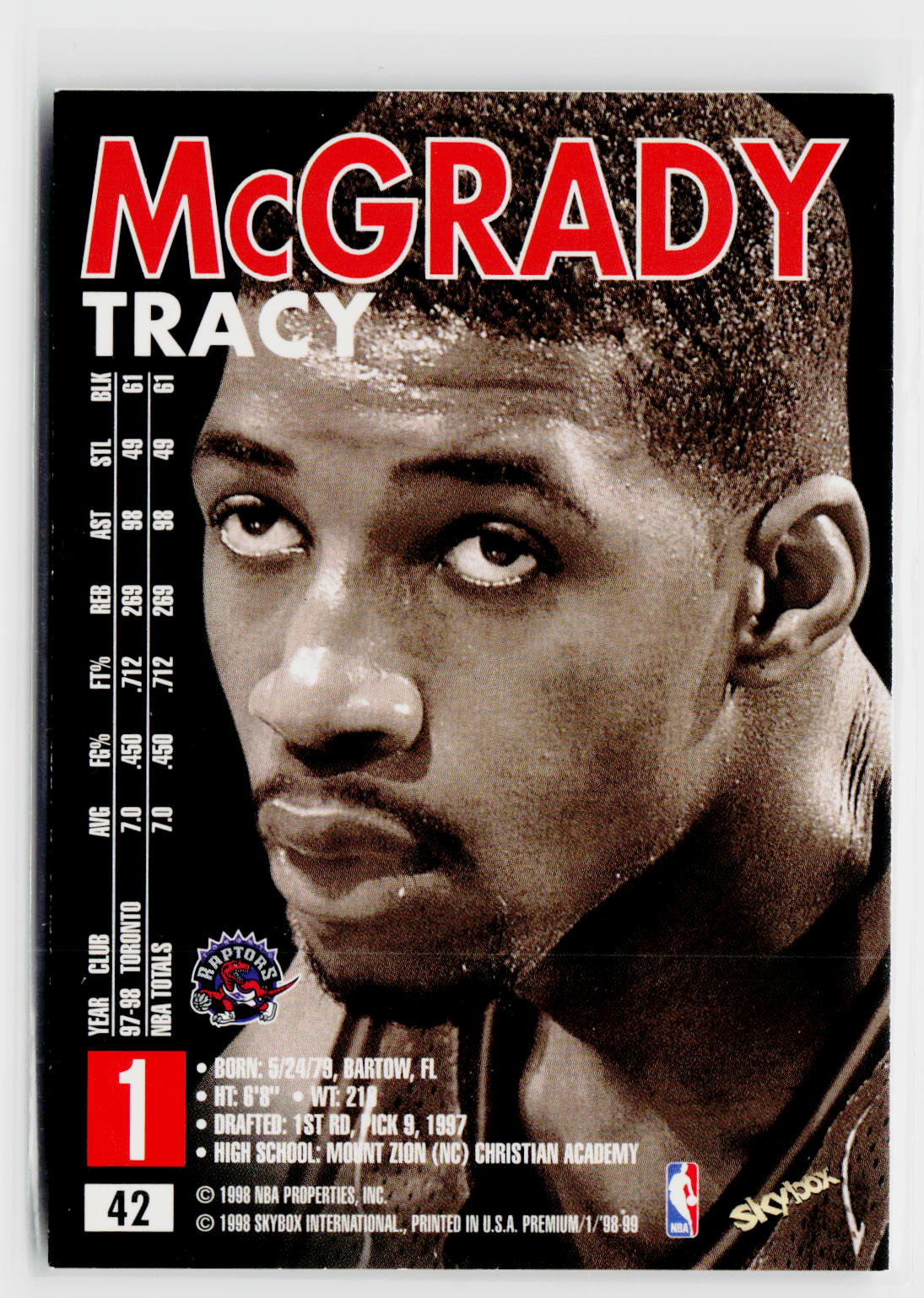 1998-99 SkyBox Premium #42 Tracy McGrady-4