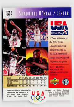 1996 Upper Deck USA #20 Shaquille O'Neal-2