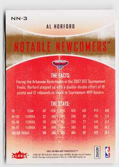 2007-08 Fleer Hot Prospects #NN-3 Al Horford Notable Newcomers-4