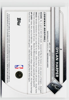 2025-26 Bowman #2 Dylan Harper-2