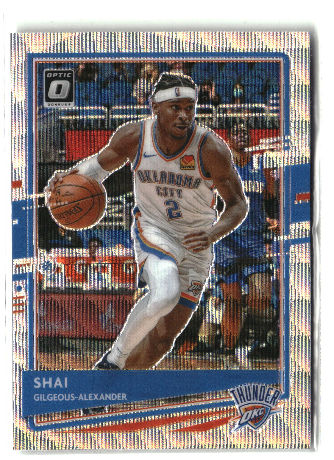 2020-21 Donruss Optic #143 Shai Gilgeous-Alexander Silver Pulsar-3