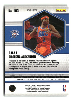 2020-21 Panini Mosaic #103 Shai Gilgeous-Alexander Mosaic Green-2