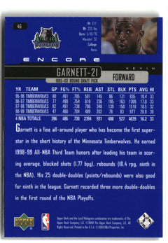 1999-00 Upper Deck Encore #46 Kevin Garnett-2