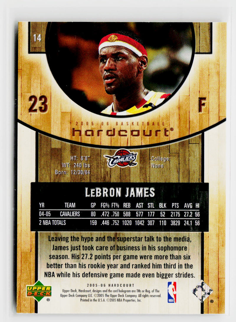 2005-06 Upper Deck Hardcourt #14 LeBron James-2