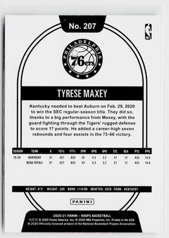 2020-21 Hoops #207 Tyrese Maxey-4
