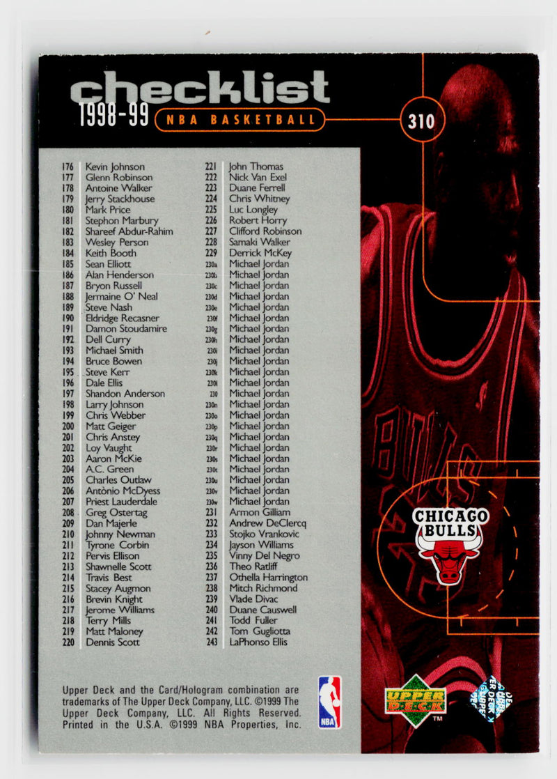 1998-99 Upper Deck #310 Michael Jordan-2