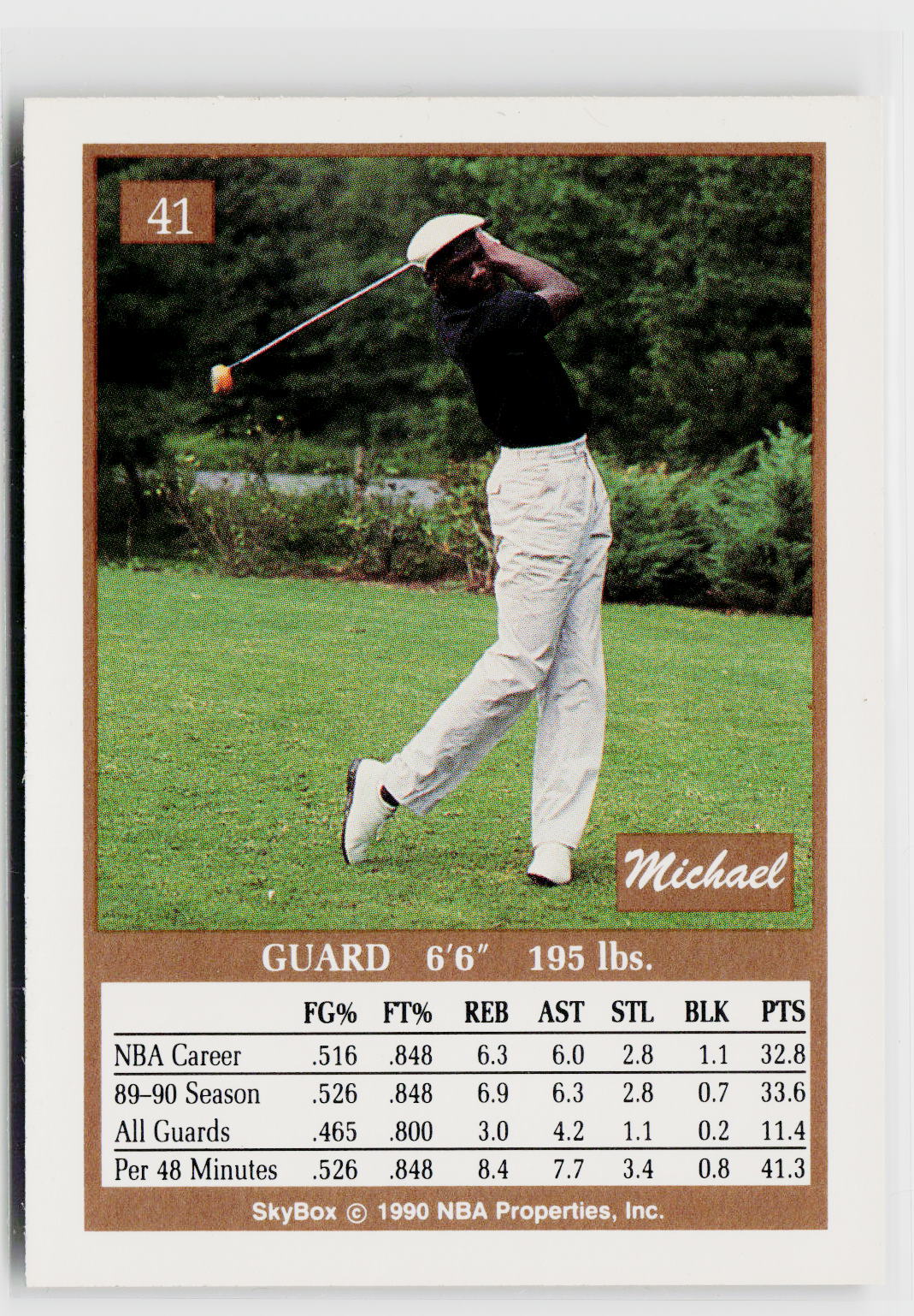 1990-91 SkyBox #41 Michael Jordan-4