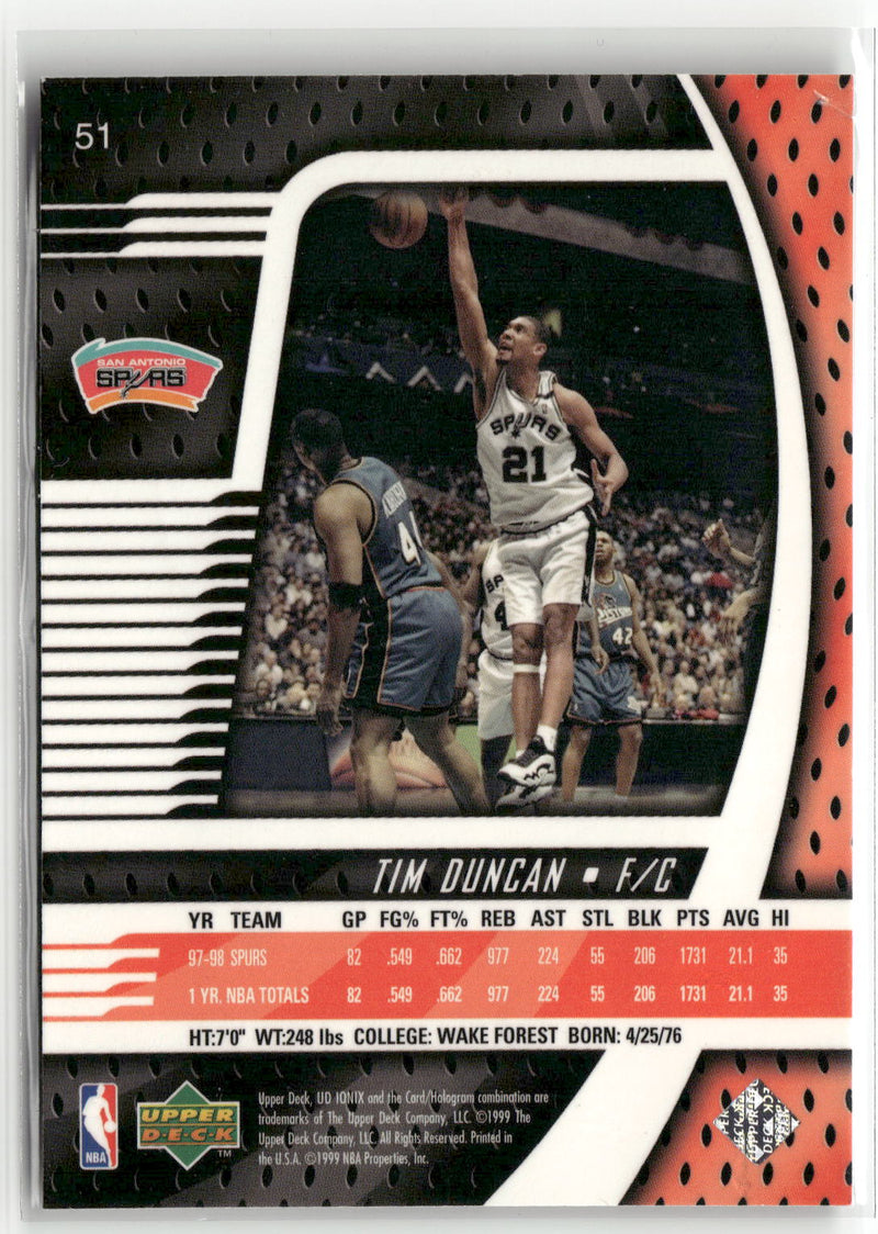 1998-99 Upper Deck Ionix #51 Tim Duncan-2