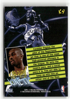 1995-96 SkyBox Premium #K9 Gary Payton Kinetic-2