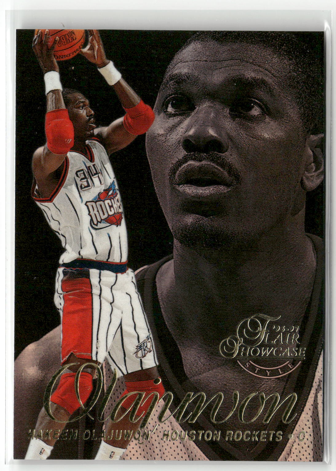 1996-97 Flair Showcase #14 Hakeem Olajuwon-1