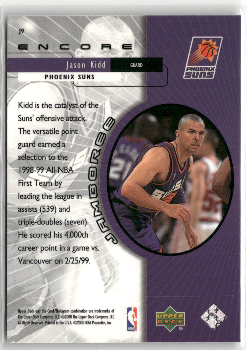 1999-00 Upper Deck Encore #J9 Jason Kidd Jamboree-2
