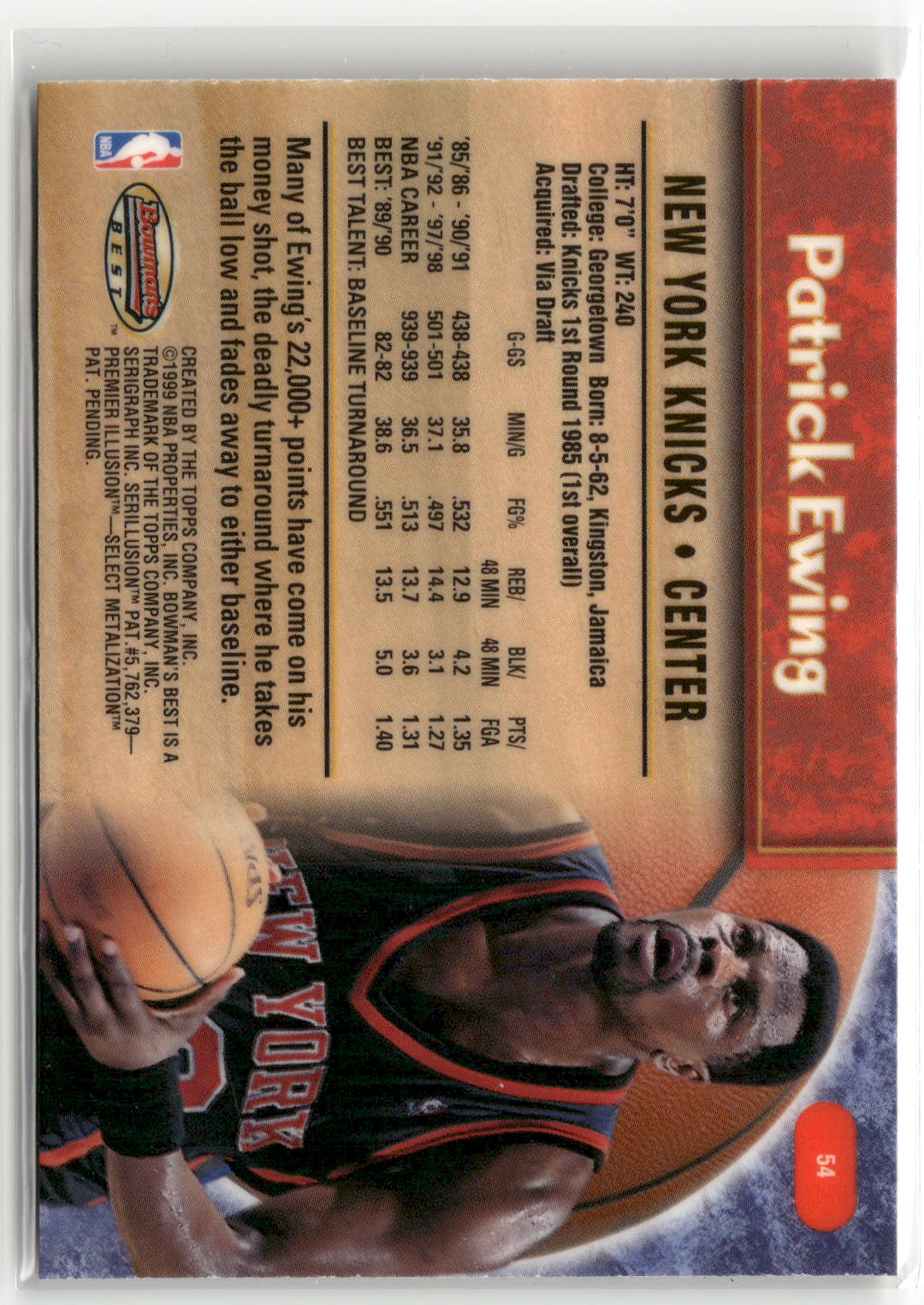 1998-99 Bowman's Best #54 Patrick Ewing-2