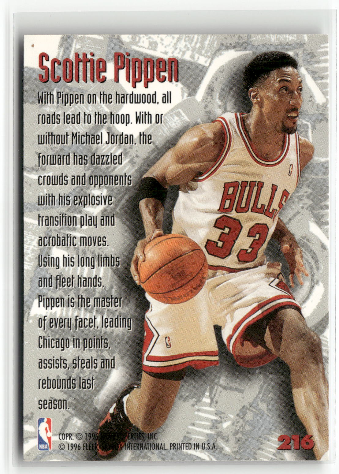 1995-96 Metal #216 Scottie Pippen-3