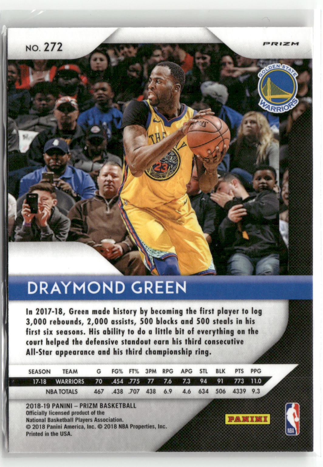 2018-19 Panini Prizm #272 Draymond Green Prizms Pink Ice-8
