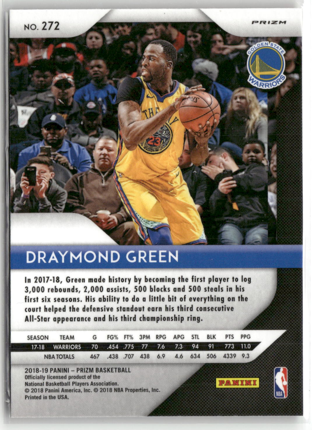 2018-19 Panini Prizm #272 Draymond Green Prizms Red Ice-2