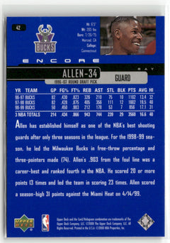1999-00 Upper Deck Encore #42 Ray Allen-2